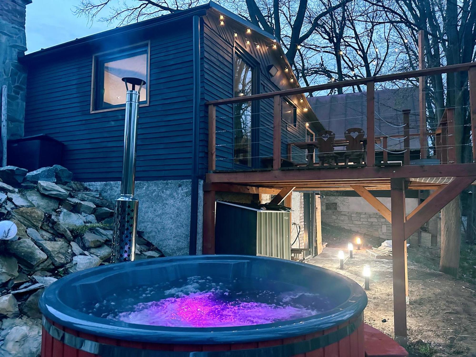 Wellness Chata Hideaway Se Saunou A Virivkou Trebechovice pod Orebem Exterior photo